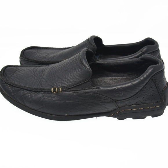 *Merrell Sz 8 Black Leather Slip Moc Toe Comfort